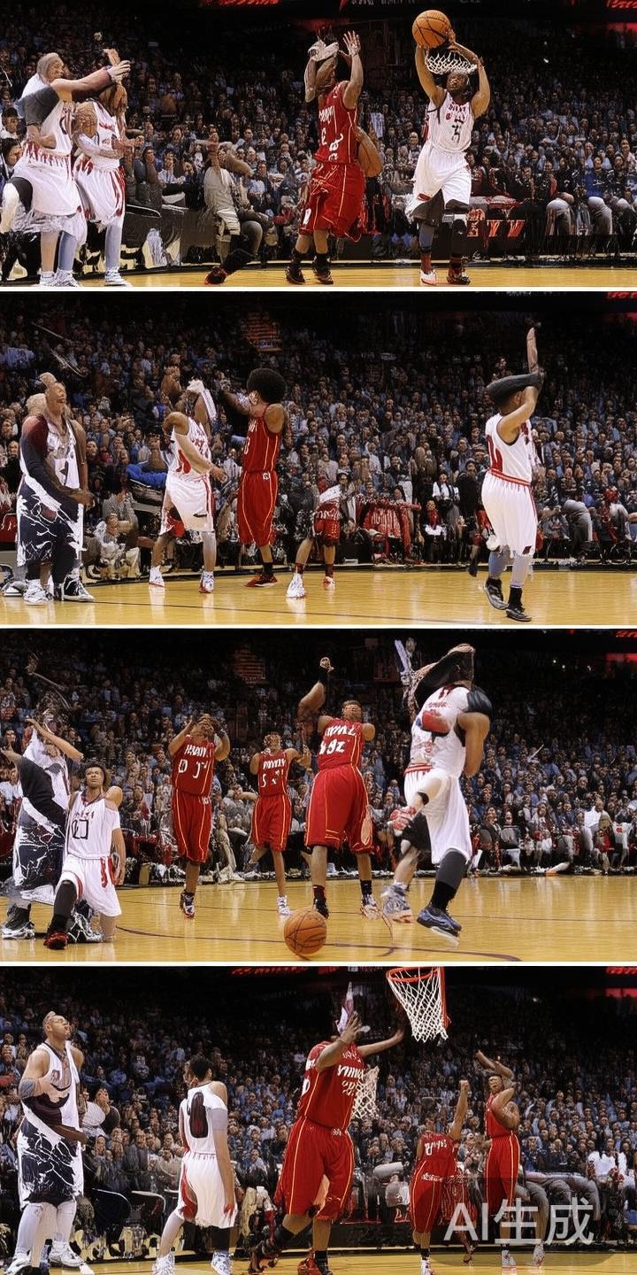 2012年总决赛第五场，韦德在第四节连续命中几个关